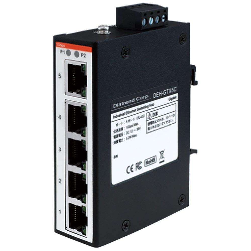 

Dia Trend Industrial Ethernet Switching Hub Gigabit LAN Compatible DEH-GTX5C