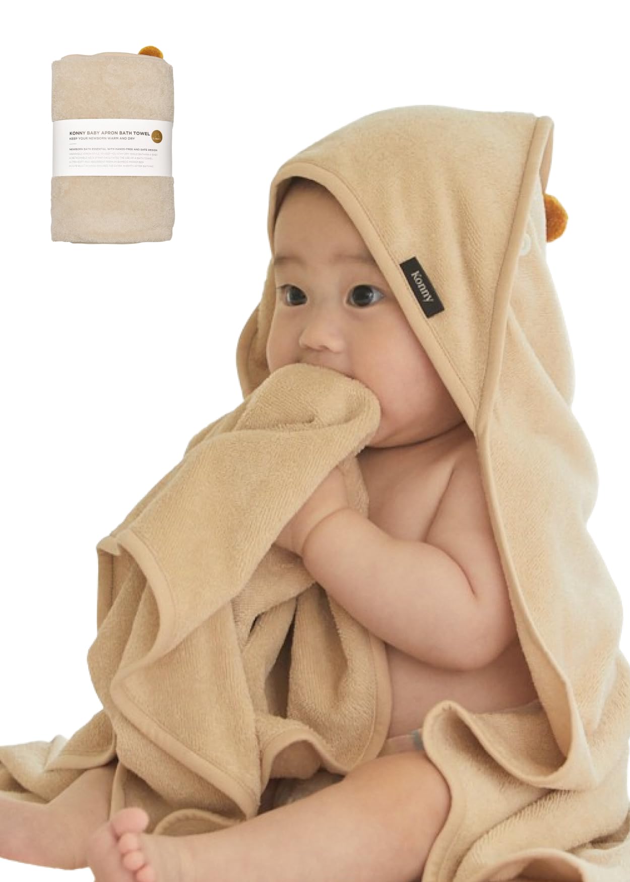 

EasyBath Ванночка для новорожденных для Отлично подходит для купания в одиночку Бамбуковая ванночка для мальчиков и подарок для детского праздника [Konny] Полотенце, Фартук, Новорожденные, Младенцы, Купание, Впитывающий, Материал,