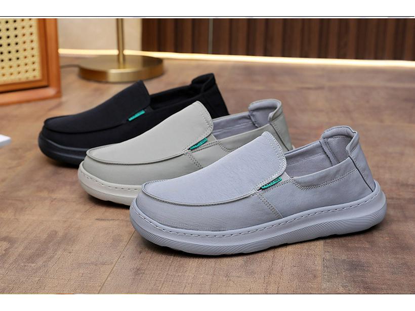 Men's Old Beijing Cloth Shoes: Black Lightweight Non-Slip, Breathable Casual Shoes for Middle-Aged and Elderly