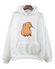 Funny Capybara Print Mikina Dámské/Pánské Kawaii Kreslené topy Mikina pro dívky Unisex Fashion Harajuku Grafické Pulovry s kapucí