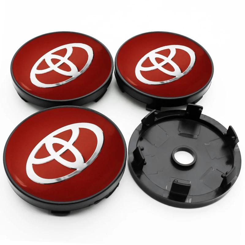 4Pcs 56mm 57mm 60mm 62mm Car Wheel Center Hub Cap Stickers Accessory For Toyota Rav4 Yaris Avensis Corolla Camry crown Rim Cover