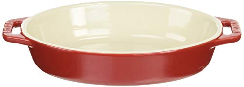 Staub  Oval Dish, Cherry, 17cm  Ceramic Gratin Dish, Oven and Microwave Safe [Official Japanese Product] Dish 40508-581