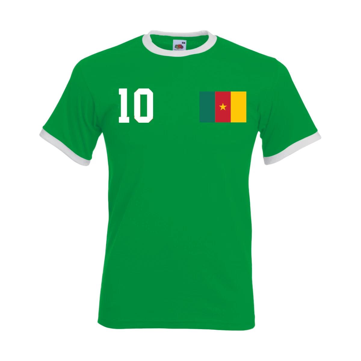 

Youth Designz Men s T-Shirt Cameroon with DESIRED NAME + NUMBER Jersey World Cup Fan Fun 3XL
