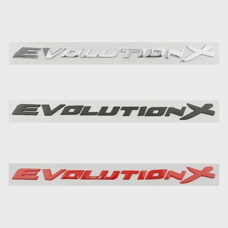 

Letter ABS 3D Evolution X trunk logo badge Mitsubishi Evo Lancer Evolution X automotive parts sticker серебряный