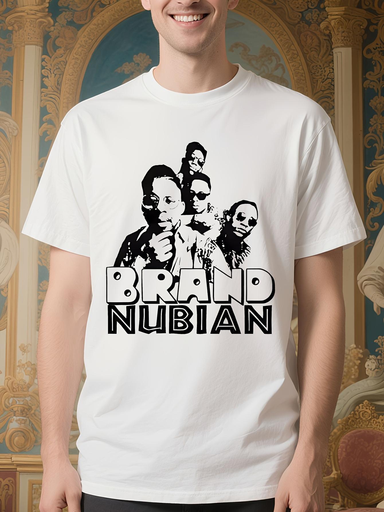 BRAND NUBIAN Hip Hop Graphic Tshirt - White Crewneck Tee ... S