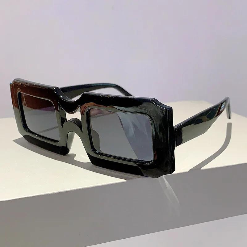 Vintage Square Sunglasses Women For Men Luxury Brand Designer Sun Glasses Trend Punk Popular Travel Big Frame Eyeglasses UV400