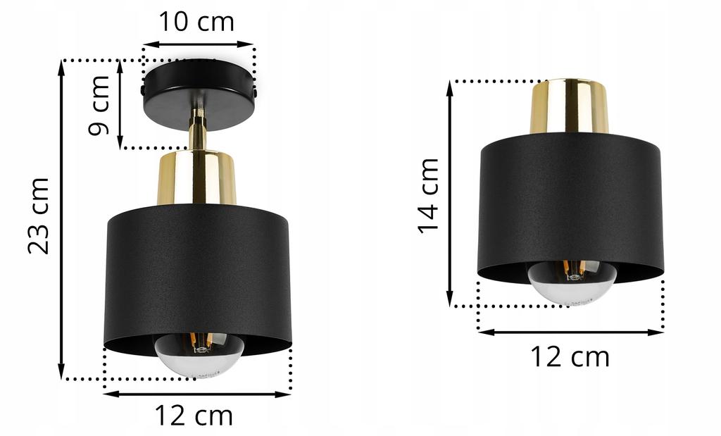 WALL CEILING LAMP, BLACK LED LAMP