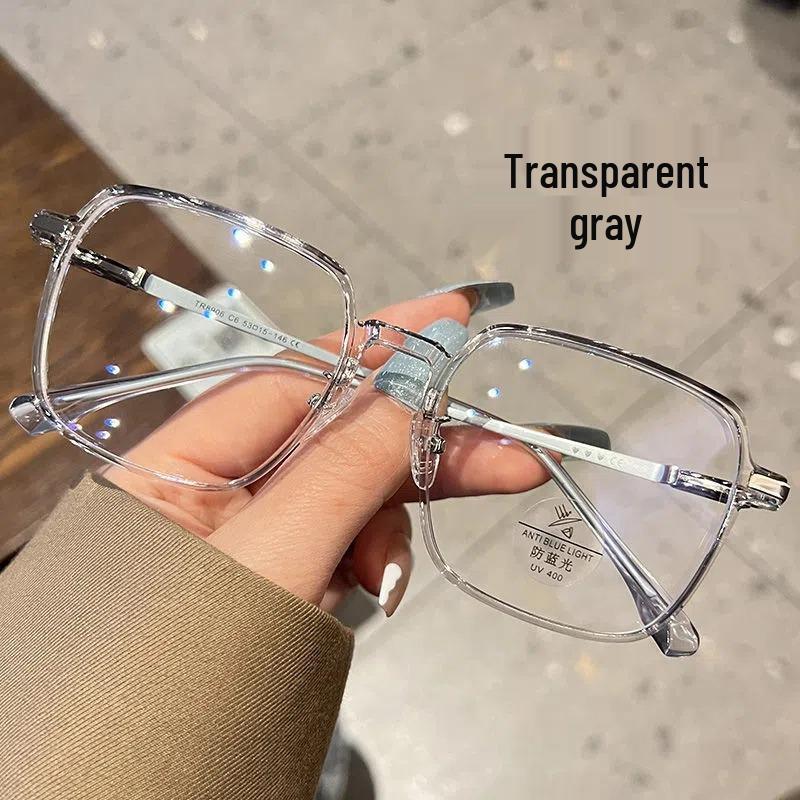 Large Frame Lightweight Cool Tea Glasses for Women - Anti-Blue Light Lenses, Prescription Ready, Face Slimming.