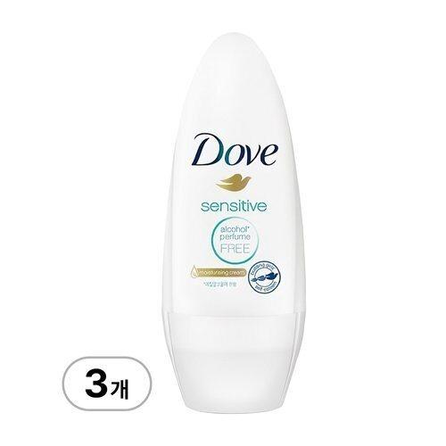 Dove Sensitive Deodorant Roll-On 40ml x 3_635332