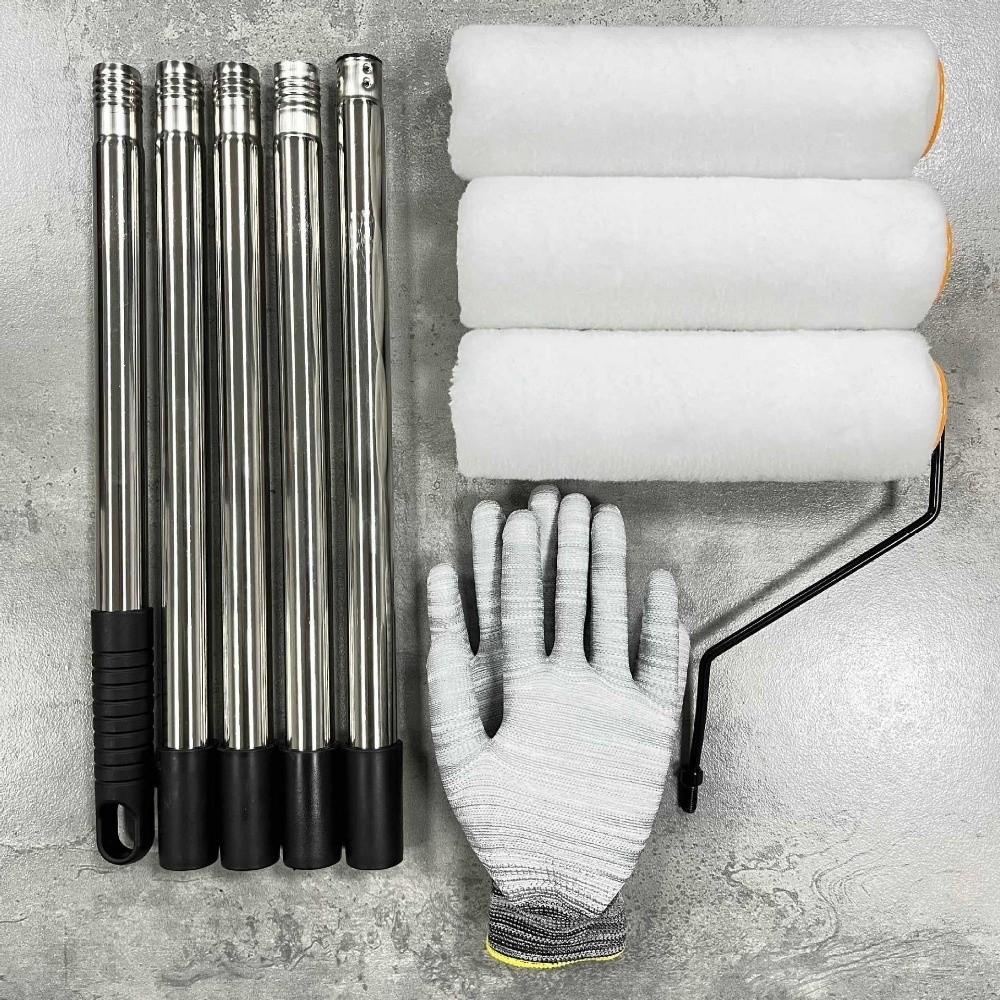 170/205/240cm Prodlužovací tyč na malířský váleček Nerezová ocel Sada štětců na latexové barvy Kutilství Malování stěn