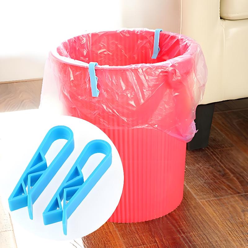 Garbage Can Fixed Clips Practical Rubbish Bag Anti-Slip Holder Clamp Waste Basket Fixation Clip Snack Bag Sealing Tools