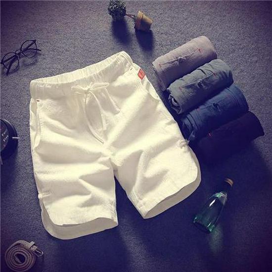 Men's Trendy Linen Beach Shorts: Lightweight, Breathable, Casual Loose Fit