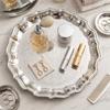 Alloy Serving Platter Solid Food Platter Stylish Fruit Tray  For Party