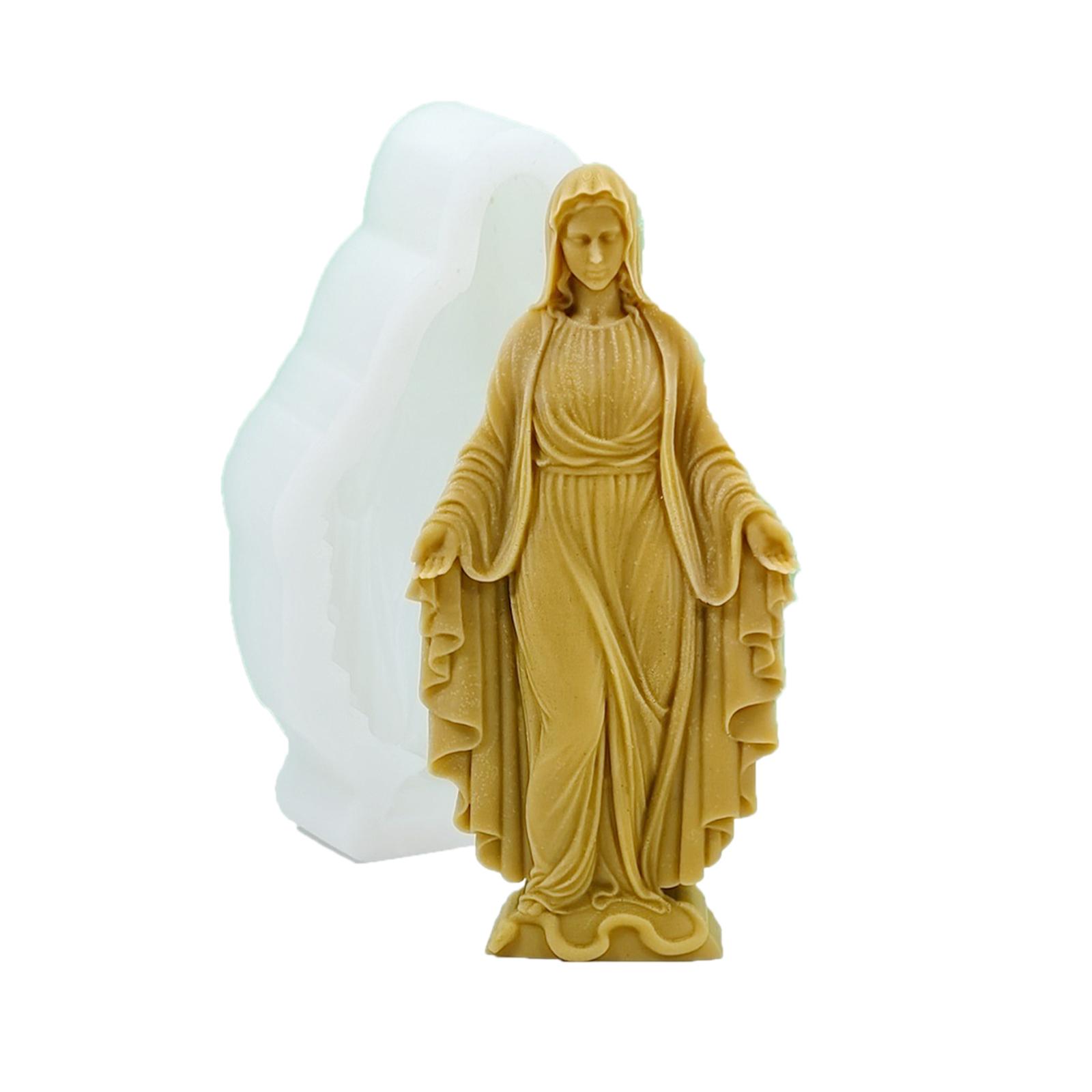 

3D Virgin Candle силиконовая форма Cross Resin Molds DIY Aromatherapy candle making a gps mold for Religious Enthusiouss 408