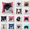 Sofa Car Decor Animal Dog Cushion Cover Printed Pillowcase Home Decor Cute Pet Mini French Bulldog Pillowcase