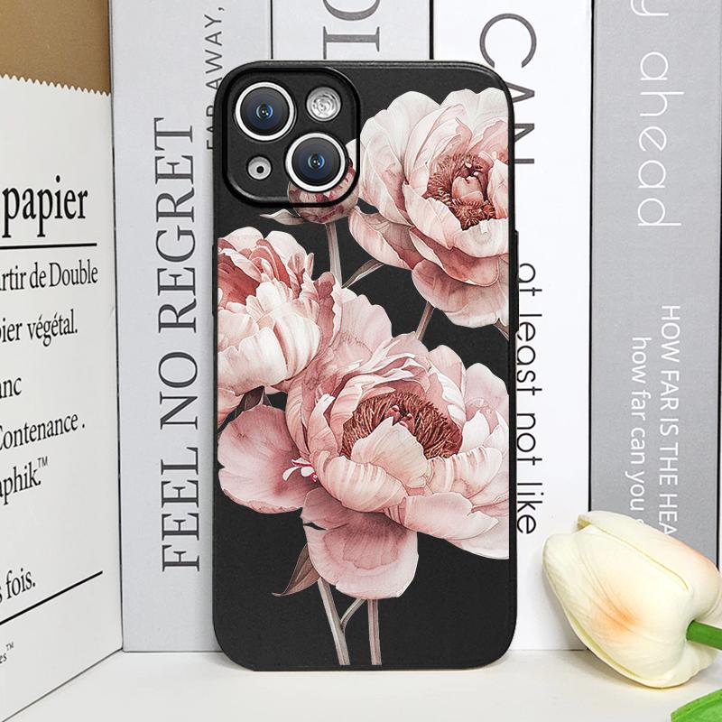 Schöne Ölmalerei Lotusblume Handyhülle für IPhone 16 15 14 11 Pro Max 13 12 Mini XR XS X 7 8Plus SE2 Weiche Silikonhülle