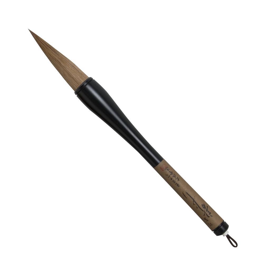 Namurataiseidou Calligraphy Brush, Wooden Handle, Dragon (Red Hair), Size 8