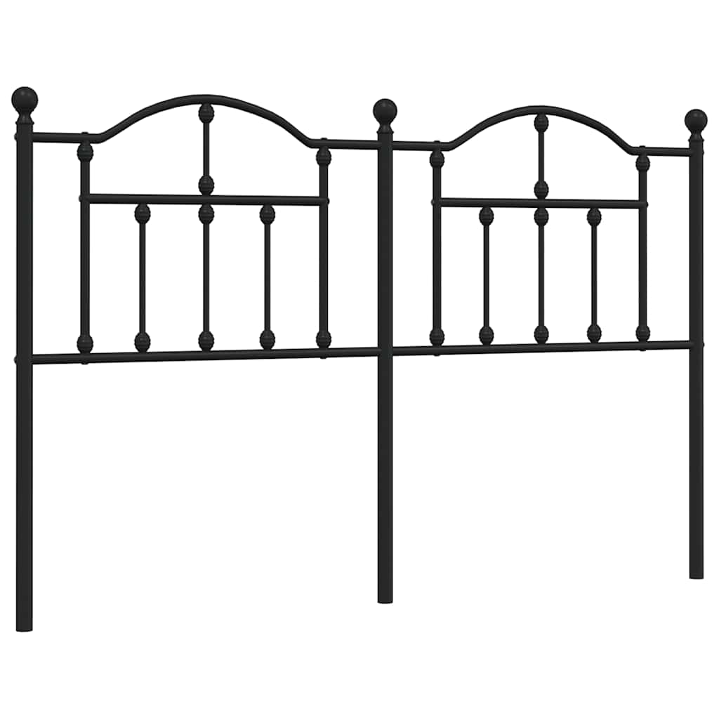 Vidaxl Metalowe Wezgłowie, Czarne, 150 Cm