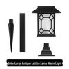 Antique Solar Garden Lamp: 5LED Lawn Stake Light Outdoor Decorative Lantern
