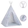 Kids  Tipi Tent with Carry Bag Polyester Gray 115 x 115 x 160 cm