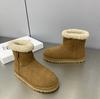 Women's Lightweight Comfortable Thick Sole Coldproof Warm Padded Snow Boots Non-slip Wear-resistant Casual Outdoor Sports Candy Color Cotton Boots