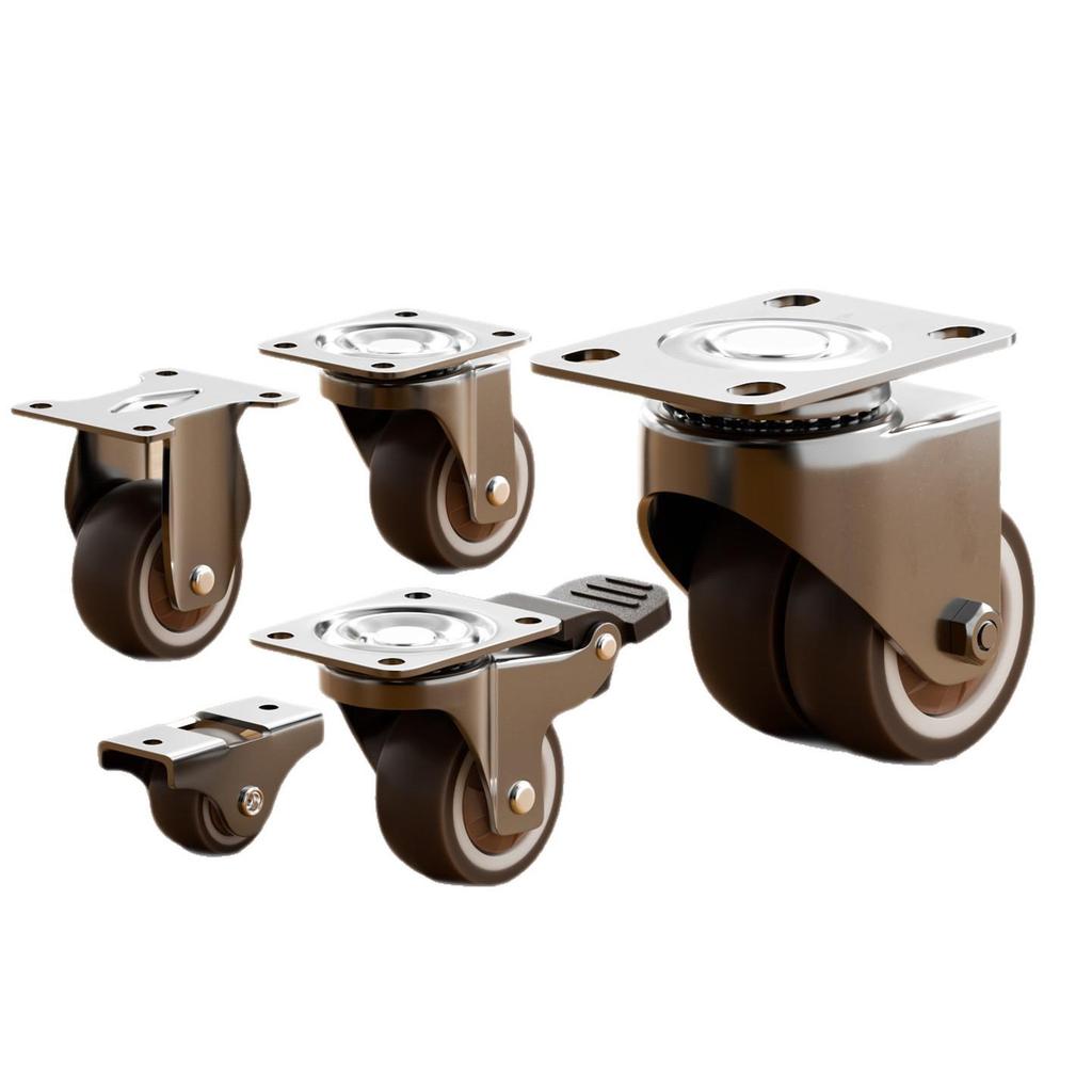Ultra-Quiet Universal Small Trolley Load-Bearing Swivel Caster for Furniture