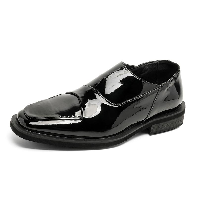 

Fashion men s leather shoes Luxury brand design styles Formal Business Daily Office High quality shoes Black Thick soled 44