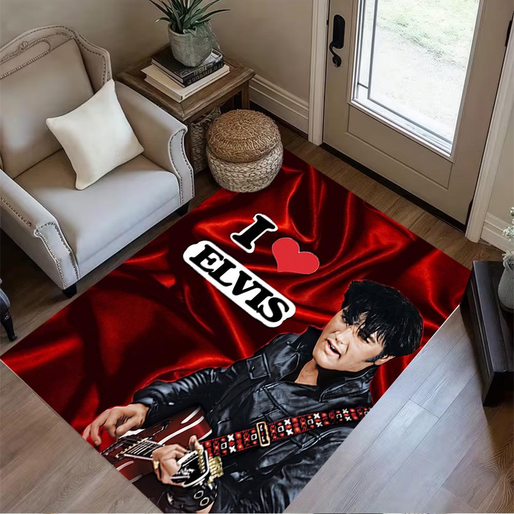 Elvis Presley Live Performance Carpet Suitable for Kitchen Foyer Hallway Dormitory Antislip Carpet Decorate Offices Perfect Gift for Women/Men