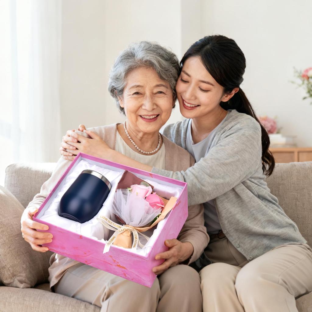 Deluxe 360ml Vacuum Insulated Tumbler Gift Stainless Insulates Hot and Cold Includes Rose Soap Message and 4 Stainless Steel Ice Perfect for Respect