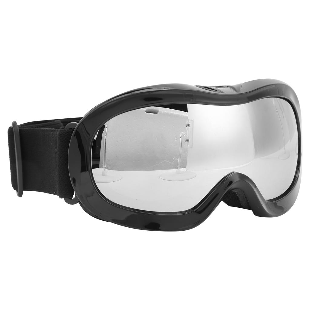 Children Ski Snowboard Goggles DoubleLayer Lenses AntiFog UV Protection Snow Goggles(Silver )