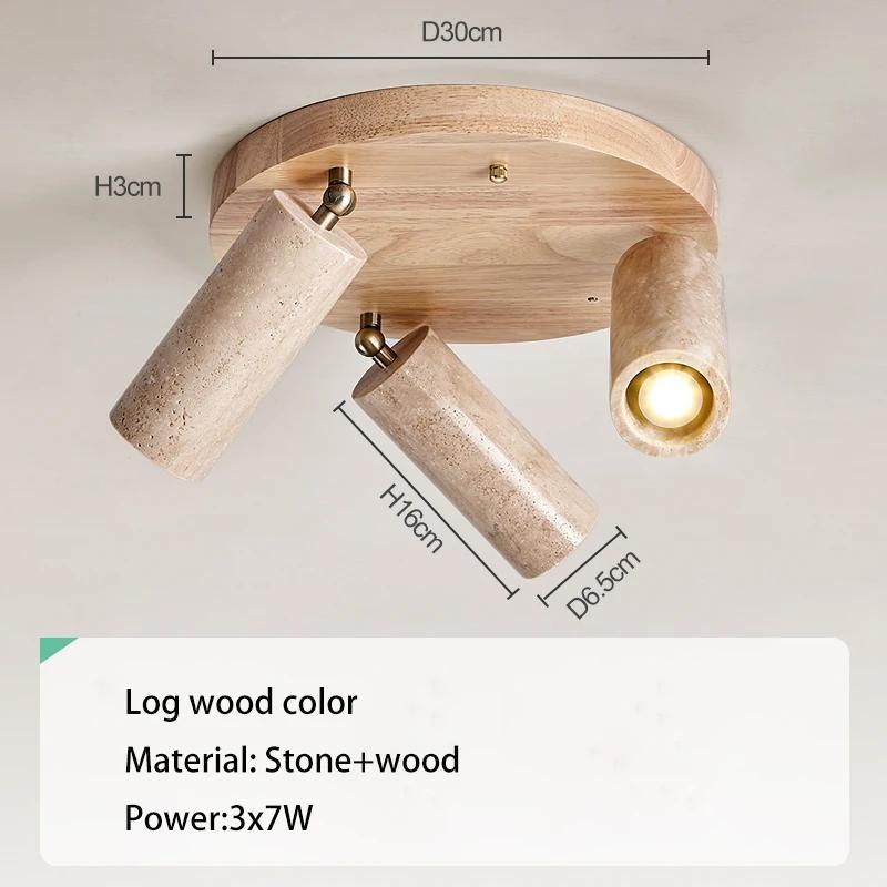 

Retro natural cave stone LED ceiling light adjustable spotlight Nordic wabi sabi ceiling light decorative lighting fixtures Neutral Light 4000K