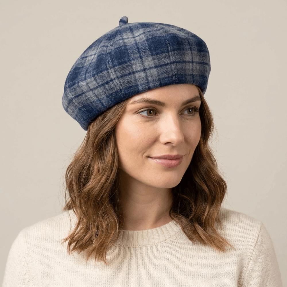 Japanese Style Plaid Beret Soft Newsboy Hat Breathable Octagonal Hat Girls