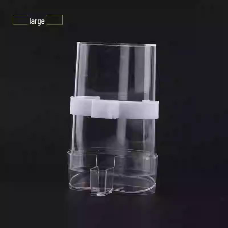 Papageien-Futterspender mit Auslaufschutz und Hülsentrennung für Nymphensittiche