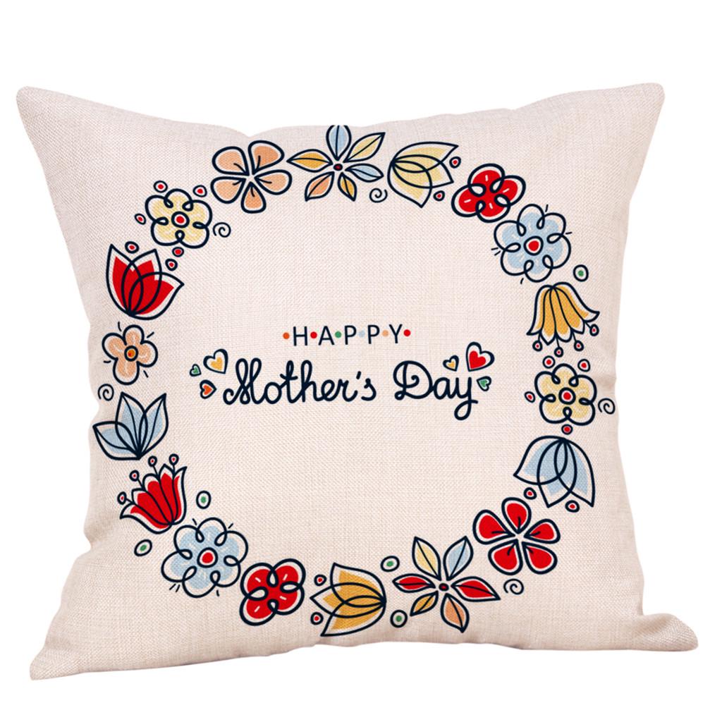 Buy Happy Mother's Day Pillow Case Sofa Bed Home Decoration Festival Cushion Cover at affordable