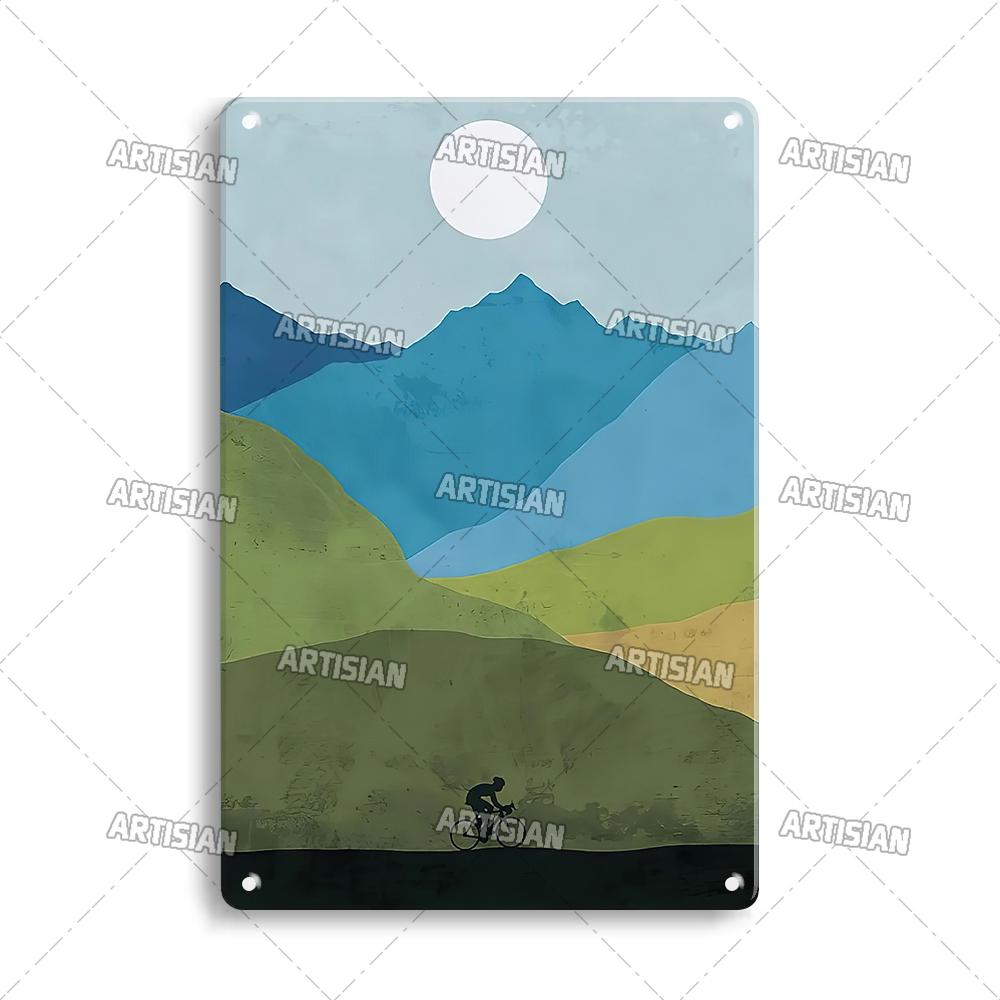 Artisian Cycling Metal Sign Bicycle Riding Tin Plaque Bike Decorative Poster Wall Decor Garage Bar Pub Club Hotel Cafe Kitchen