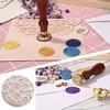 25mm Enamel Copper Head 3D Relief Candy Series Sealing Wax Classic Vintage Invitation Envelope for Gift Scrapbooking
