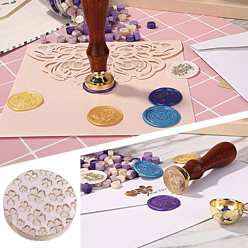 25mm Enamel Copper Head 3D Relief Candy Series Sealing Wax Classic Vintage Invitation Envelope for Gift Scrapbooking