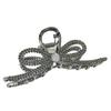 Women Hair Grip Bow Shape Shiny Rhienstone Hollow Out Strong Claw Anti-slip Hair Organization Decoration Exquisite Lady Hair Clamp Hair Claw