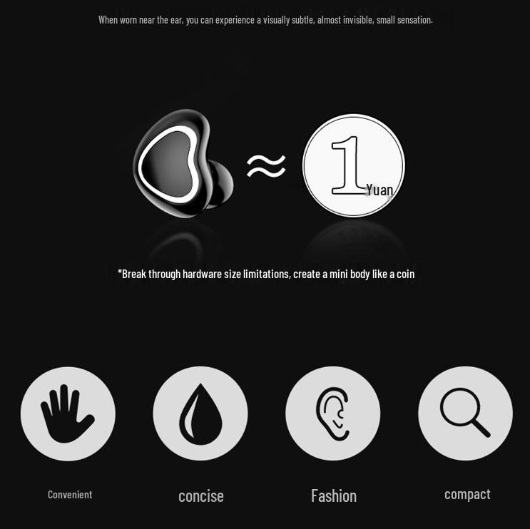 X7 Mini TWS Invisible Bluetooth 4.1 Earbuds with Charging Case for Sports