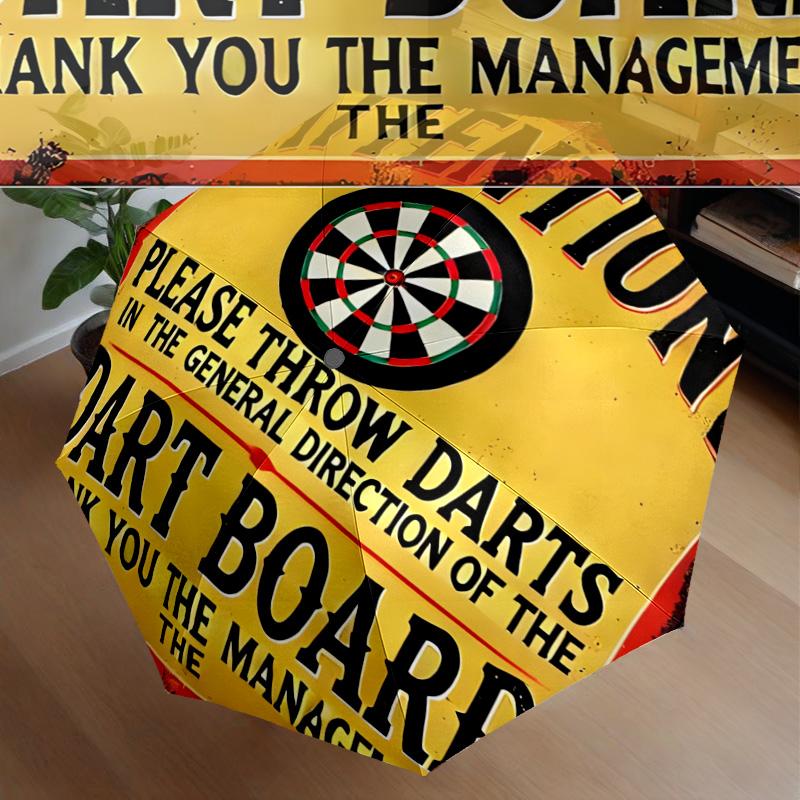 Throw darts Printed Umbrella 8-Frame for Travel, Camping, Casual Lightweight Portable Umbrella, Essential for Every Family Holidays Gift