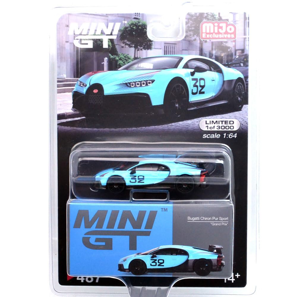 MINI GT scale USA MiJo Toys Limited Edition BUGATTI CHIRON PUR SPORT GRAND PRIX 164 - MGT00487-MJ