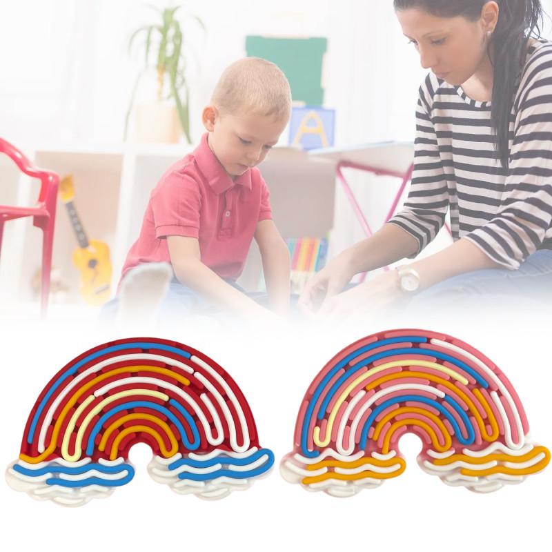Colorful Sensory Activity Board For Stress Relief With Soft Silicone Design Ideal For Kids And Adults