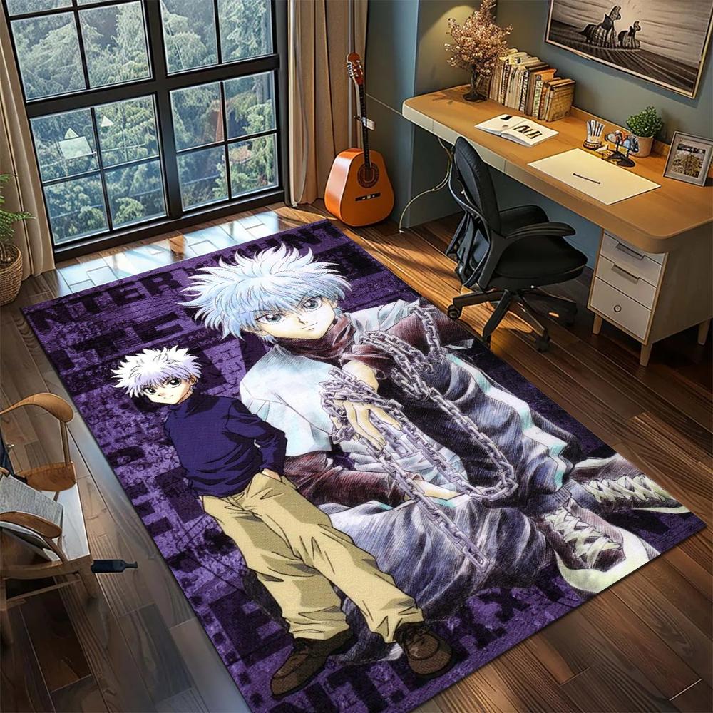 Hunter × Hunter Printed Rug Carpet Large Area Rug Non Slip Washable Floor Mat for Gamer Room Decor -xia80