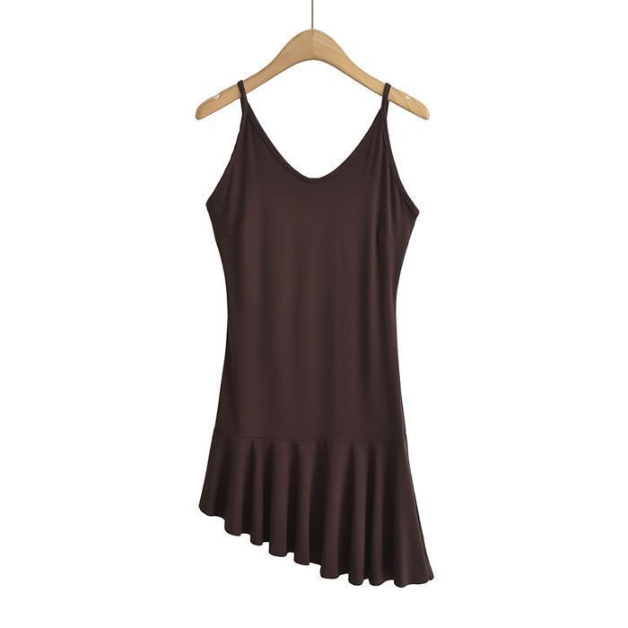 2026 Summer New American Retro Pure Desire Style Spice Girl Tight Suspender Dress Design Irregular Short Skirt