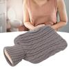 Classic Hot Water Bottle with Knitted Cover Handy Soft Hand Feet Warm Water Bag for Winter 2L Grey