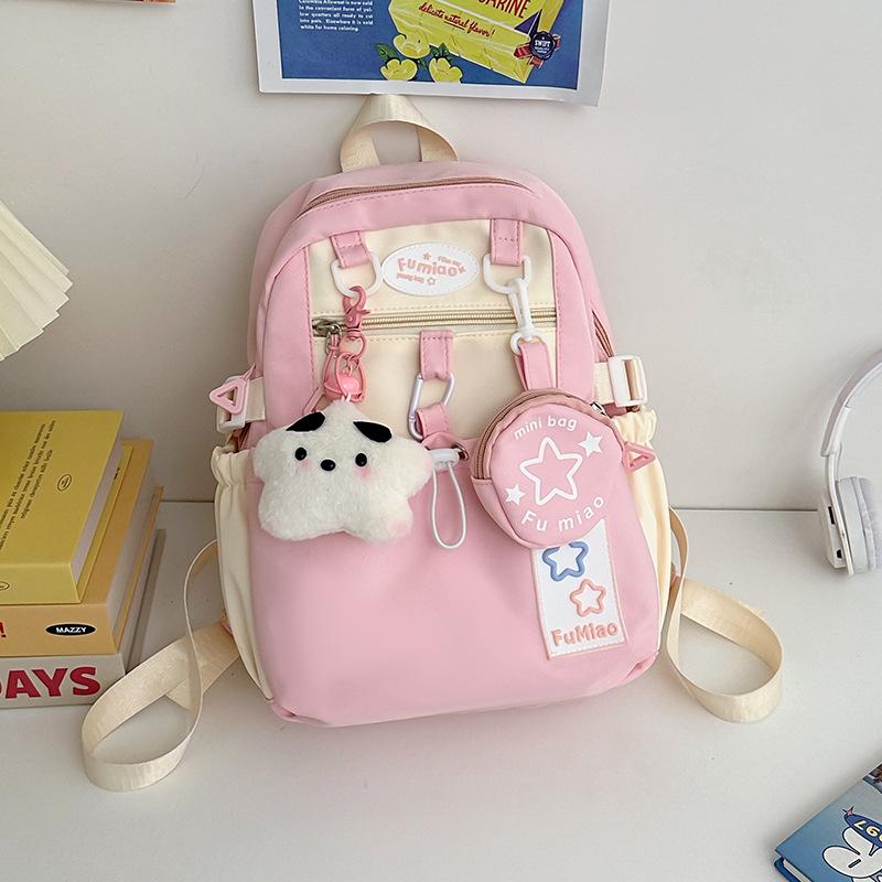 Schoolbag Summer 1011 Pentagram Backpack Japanese Cute ins Milk Huhu Little Girl Fresh Versatile Travel Backpack