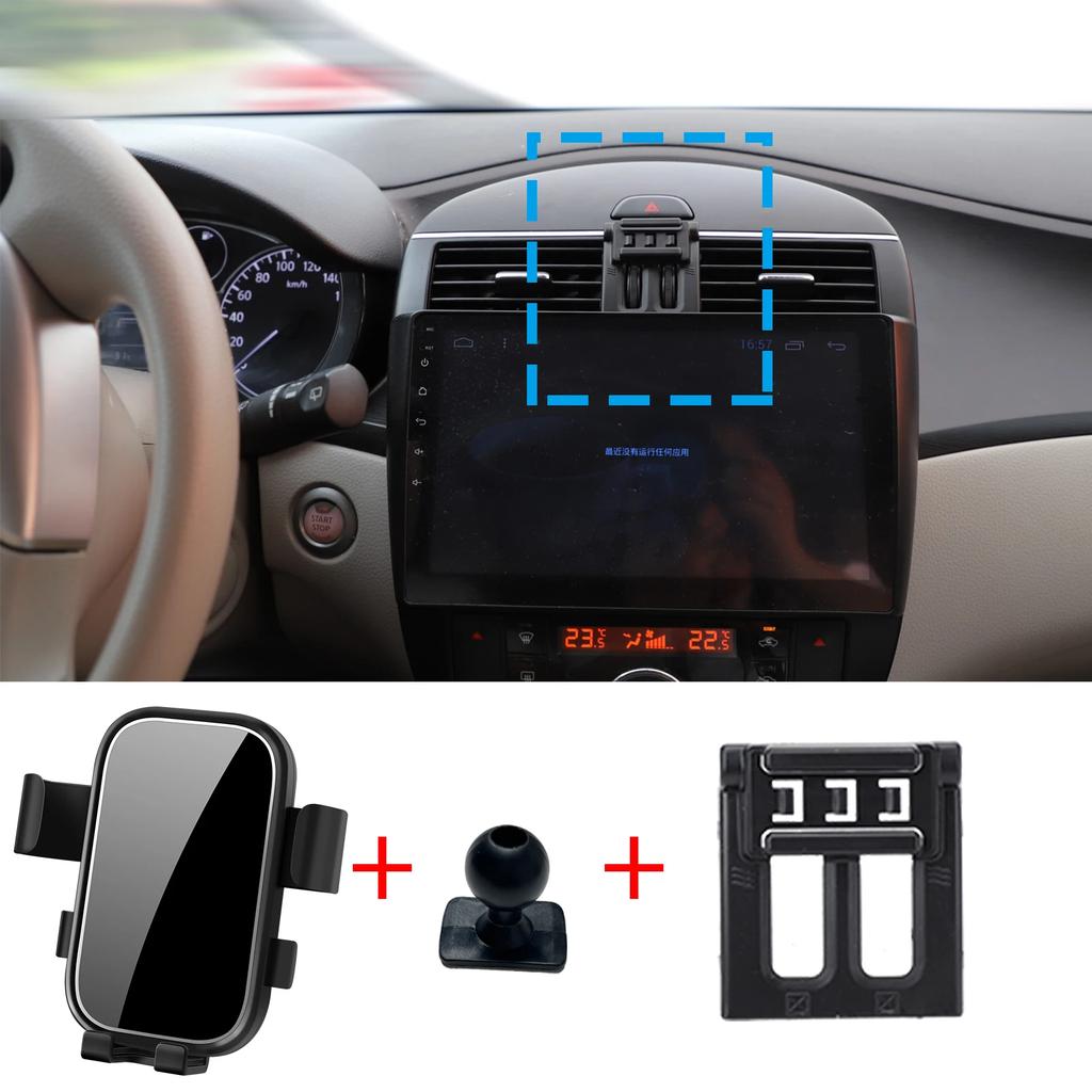 Car Mobile Phone Holder for Nissan Pulsar Tiida D11 2011-2016 2017- -2024 GPS Bracket Navigation Accessories Stand Auto