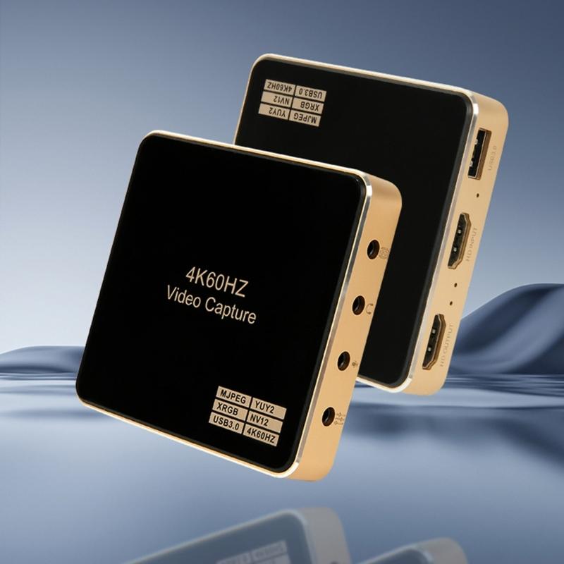 Metal Video Capture Card 4K60Hz Resolution USB3.0 Port Instantly Setups Compatible Multiple Systems