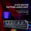 DMX 6 eyes laser light RGB 3in1 Bar Light DJ Laser Projector 6 Eyes Beam Lasers Moving Head Lights Disco Wedding Party Stage Lighting.atmosphere