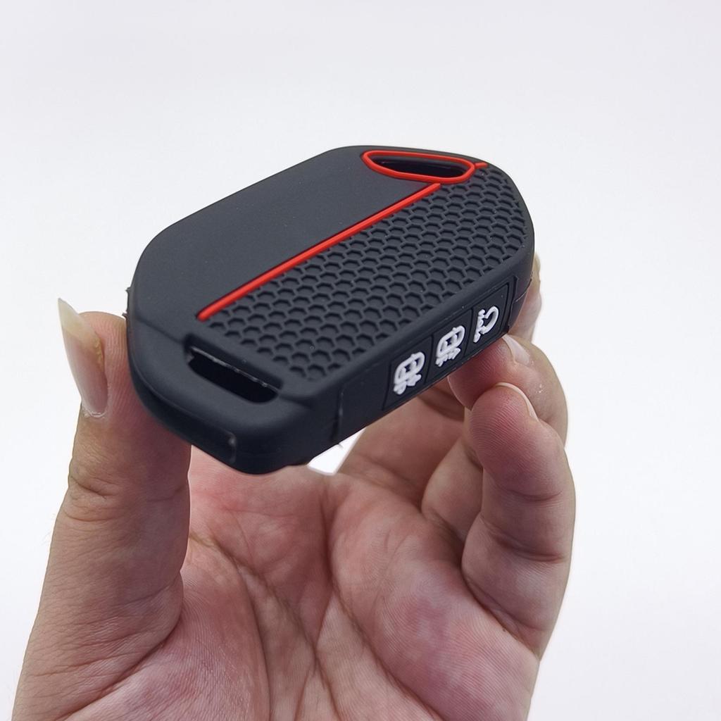 Silicone Protective Case with Honeycomb Pattern for 23-26 Kia K5 Telluride 7-Button Remote Control Key